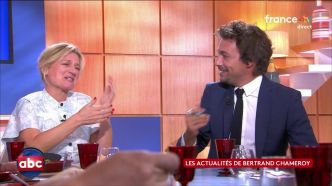 C à vous : "Des rêves érotiques ?" :  Anne-Élisabeth Lemoine cherche intensément Bertrand Chameroy, et ne le trouve pas forcément