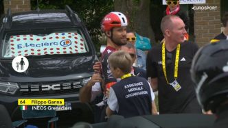 VIDÉO. Tour de France 2025 : premier abandon de cette édition pour Filippo Ganna après une chute dans un virage