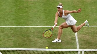 Dabrowski éliminée en double mixte
