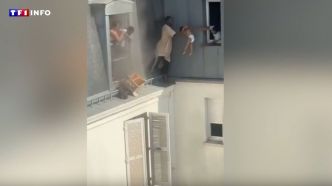 "J'étais obligé d'y aller" : perché dans le vide, un homme sauve 3 enfants des flammes à Paris | TF1 INFO