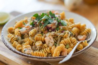 Pâtes fraîches au saumon fumé