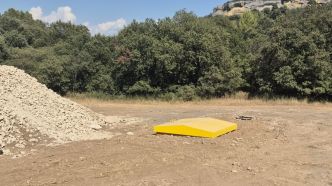 Lutte contre les feux de forêt : installation d'une nouvelle citerne à eau d'une capacité de 60 m³ à Lamanon