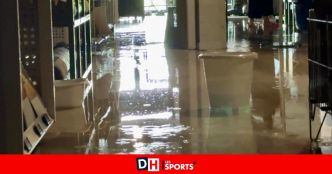 Le centre commercial Les Dauphins, à Mouscron, victime des inondations: Le personnel de JYSK a de l'eau jusqu'aux genoux (photos & vidéos)