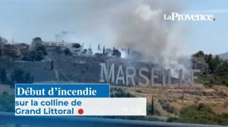 VIDÉO. Un incendie se déclare dans les quartiers Nord, au niveau des lettres "Marseille"