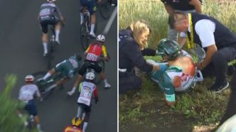 TDF. Tour de France - Grosse chute de Jasper Philipsen... qui abandonne sur la 3e étape