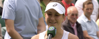 Belinda Bencic, qualifiée en quarts de finale : « Je gère comme toutes les mamans. C'est encore assez facile de voyager avec ma fille mais je pense que ça va devenir plus difficile »