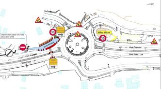 Route des plaines : des travaux pour un nouvel arrêt de bus