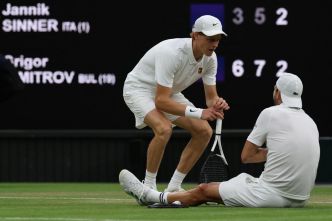 Mené deux sets à zéro, Sinner s'en sort grâce à l'abandon de Dimitrov