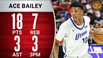 Summer League : les highlights du rookie Ace Bailey (18 points) face aux Grizzlies