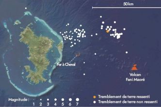 367 tremblements de terre enregistrés à Mayotte en juin, dont un seul a été ressenti