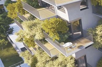 Jardin vertical : immeuble de logements à Paris XIII par XTU