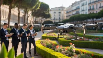 Cannes teste les drones pour entretenir le patrimoine au Square Leclerc