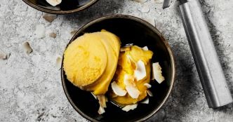 Safran et huile d'olive, ce duo inattendu qui se retrouve dans une recette de glace !