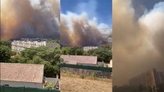 Incendie aux portes de Marseille : évacuations, fermeture d'autoroute et trafic aérien suspendu