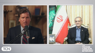 Masoud Pezeshkian, président iranien, interviewé par Tucker Carlson