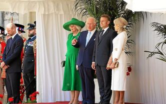 À Windsor, accueil chaleureux du roi Charles pour la visite d'État de Macron