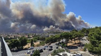 Violent incendie aux Pennes-Mirabeau : les images impressionnantes de l'épaisse fumée noire qui envahit Marseille