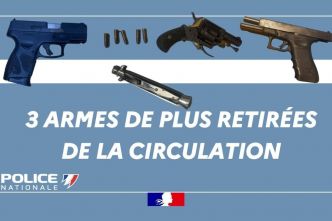 Intervention de la police nationale de Guadeloupe : deux armes à feu et une arme de poing saisies