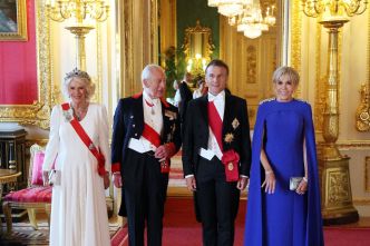 Faste royal et "entente amicale" au premier jour de la visite d'Etat de Macron au Royaume-Uni