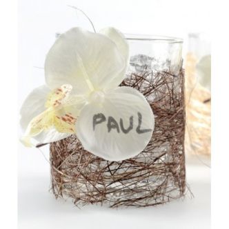 Ruban abaca chocolat 5 M déco mariage déco fête