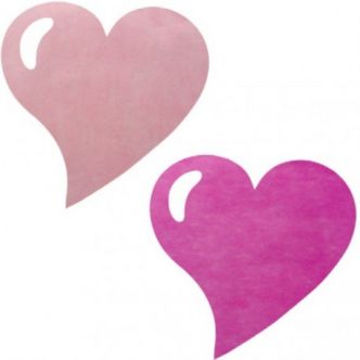Set de Table Coeur Intissé Rose, Coeur Fuschia Intissé les 50