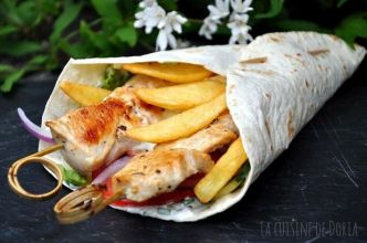 Tortillas aux brochettes de poulet