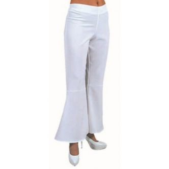 Déguisement pantalon hippie blanc femme luxe - Baiskadreams.com