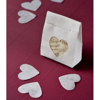 Confetti Coeur Tissu Non Tissé Les 100 Coeurs Intissé coloris au choix