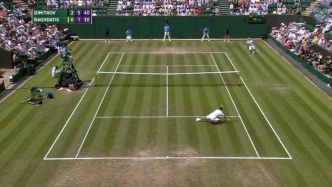 La balle de match géniale de Dimitrov contre Baghdatis (Wimbledon 2017)