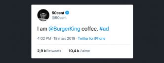 Burger King fait appel à 50 Cent pour son café... à 50 centimes