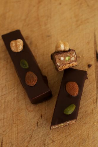 Chocolat - La barre pralinée Henner Frères
