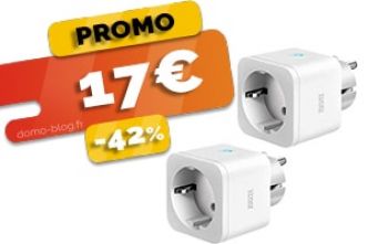 Le lot de 2 prises connectées wifi et compatibles domotique Jeedom et Eedomus avec IFTTT en #PROMO pour seulement 17€ (-42%)