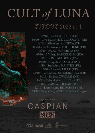 Birds In Row vient d'annoncer PLEIN de dates, dont plusieurs avec Cult Of Luna et Caspian :- 05/10 : Toulouse...