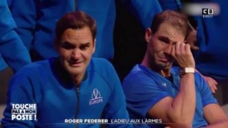 L'émotion de Rafael Nadal et Roger Federer lors de son dernier match