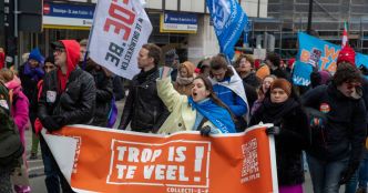 Quelques centaines de manifestants dénoncent la pauvreté à Bruxelles