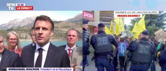 EN DIRECT - Emmanuel Macron à Savines-Le-lac: "Il y a 200 manifestants aujourd'hui, est-ce que la République doit s'arrêter ?" - Regardez