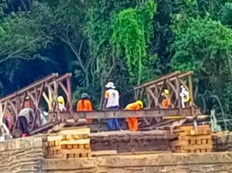 Ituri : Après plus de 5 mois, les travaux de réhabilitation du pont Ituri 2 lancés à Mambasa
