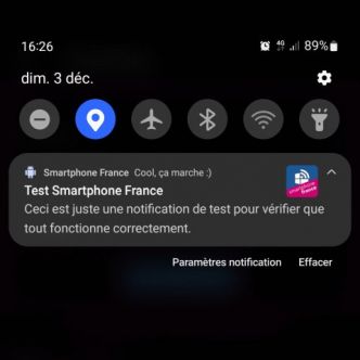 Mise à jour de l'application Smartphone France pour Android