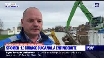 Inondations dans le Pas-de-Calais: le curage débute à Saint-Omer