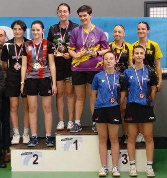Les juniors dames titrées au championnat régional du tennis de table