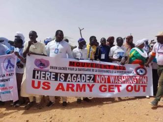 Agadez : manifestation et appel pour le départ sans condition et dans les plus brefs délais des soldats américains