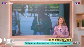 Bonjour ! La Matinale TF1 - Téléphone : tous accros, même en vacances ! | TF1 INFO