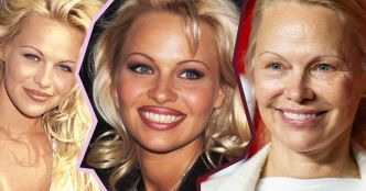 Smoky eye, messy bun et no make up : les beauty looks cultes de Pamela Anderson