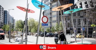 Le retour des ombrelles boulevard d'Avroy, à Liège : l'art succède aux travaux du tram