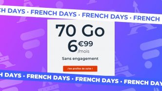 70 Go à moins de 7 €/mois : c'est la super offre des French Days côté forfaits mobile
