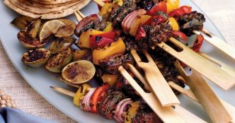 Recette de kebab de boeuf au barbecue