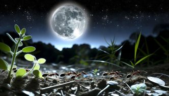 Étrangeté du vivant : des fourmis nocturnes guidées par la lumière polarisée de la Lune !