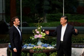 Les tensions commerciales et l'Ukraine au coeur des dicussions entre Macron et Xi