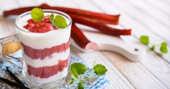 Recette de verrine rhubarbe et yaourt