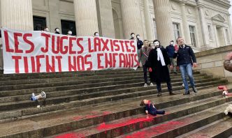 « Justice pour Matisse, magistrature complice ! ». Le Mouvement Chouan manifeste devant le Palais de Justice d’Angers – 2 militants en garde à vue puis poursuivis.